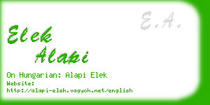 elek alapi business card